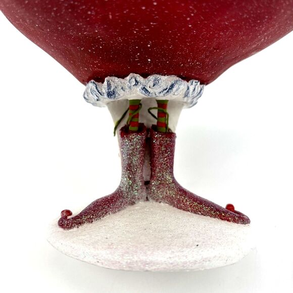 Department 56 Patience Brewster Krinkles Santa Red Speckled Candy Bowl - Picture 14 of 16